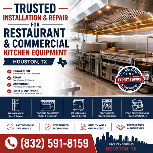 US, Houston, TX – Trusted Installation and Repair for Restaurant and Commercial Kitchen Equipment